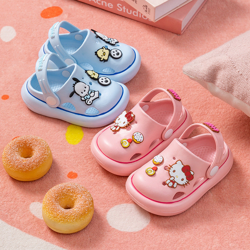Cartoon Character Kids' Hole Shoes with Non-Slip Sole