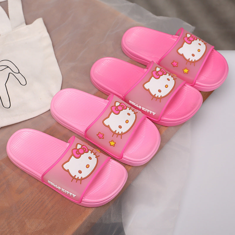 Cartoon Print Kids' Slides with Hollow Anti-Slip Design