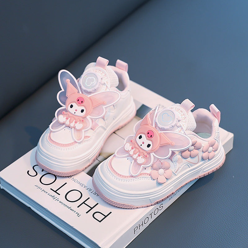 Sweet Academy Style Girls' Board Shoes in Leather or Mesh