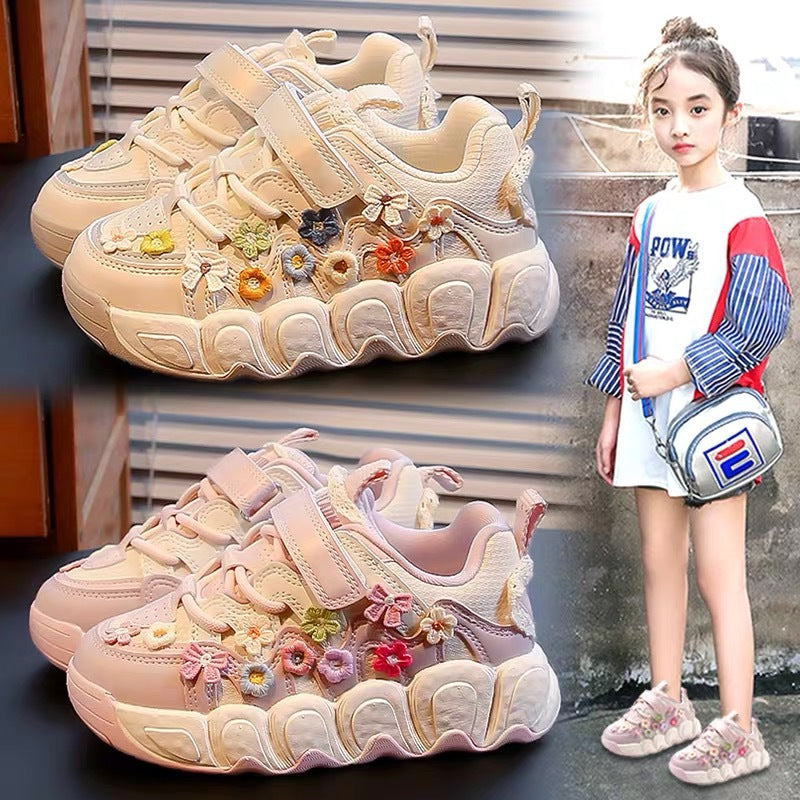 Lightweight Girls' Princess Sneakers with Soft EVA Sole