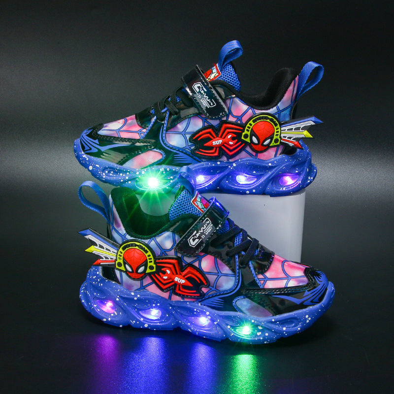 Light-Up Cartoon Kids' Sneakers with Breathable Mesh