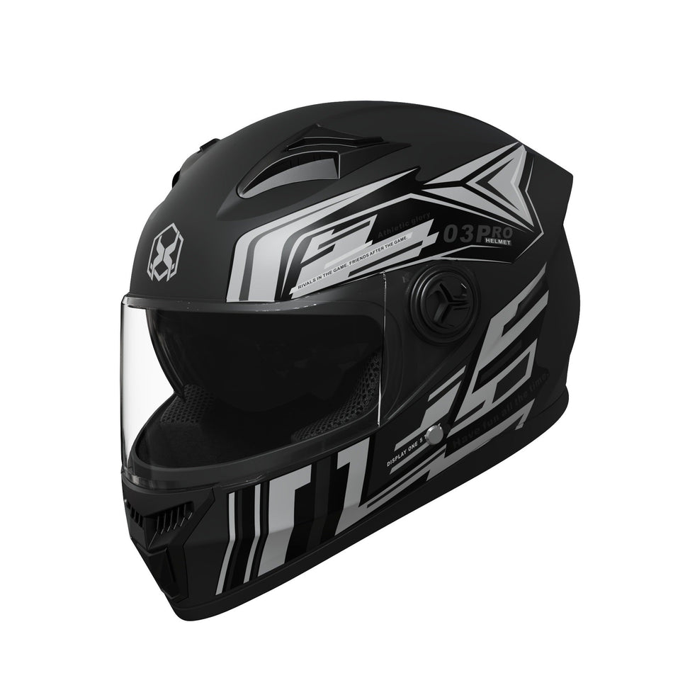PP Full Face Motorcycle Helmet with Transparent Double Lens