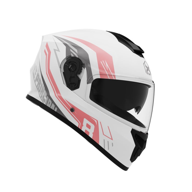 PP Full Helmet with HD Double Mirror for Adult Motorcycle Riding