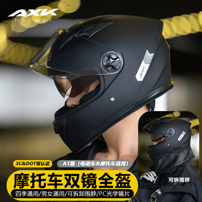 ABS Full Face Motorcycle Helmet with 3C DOT Double Mirror