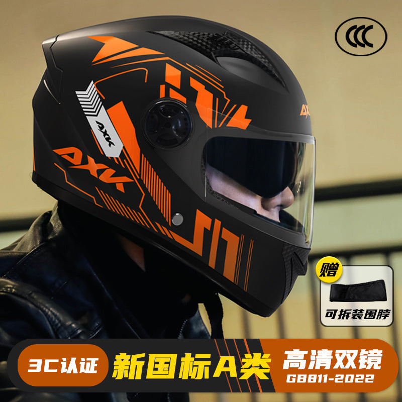 ABS A1 Full Face Motorcycle Helmet with 3C Double Mirror