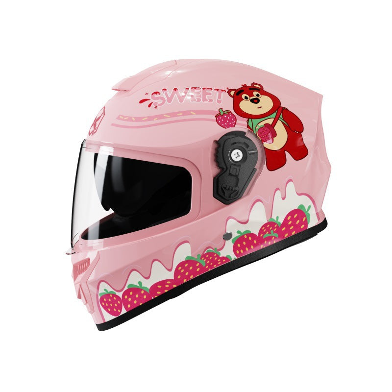 PP Kids Full Face Helmet with HD Double Mirror for Children
