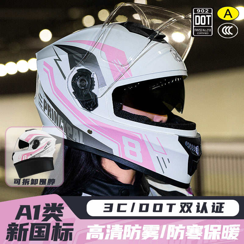 ABS Full Motorcycle Helmet with 3C DOT Certification and Scarf