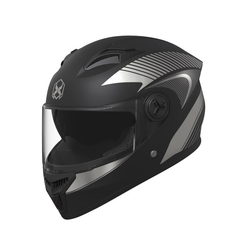 PP Full Face Motorcycle Helmet with Transparent Double Mirror