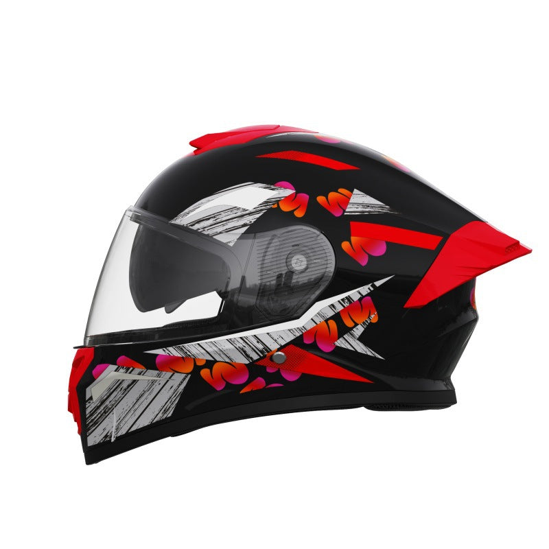 ABS 3C DOT Full Face Motorcycle Helmet with Neck Warmer