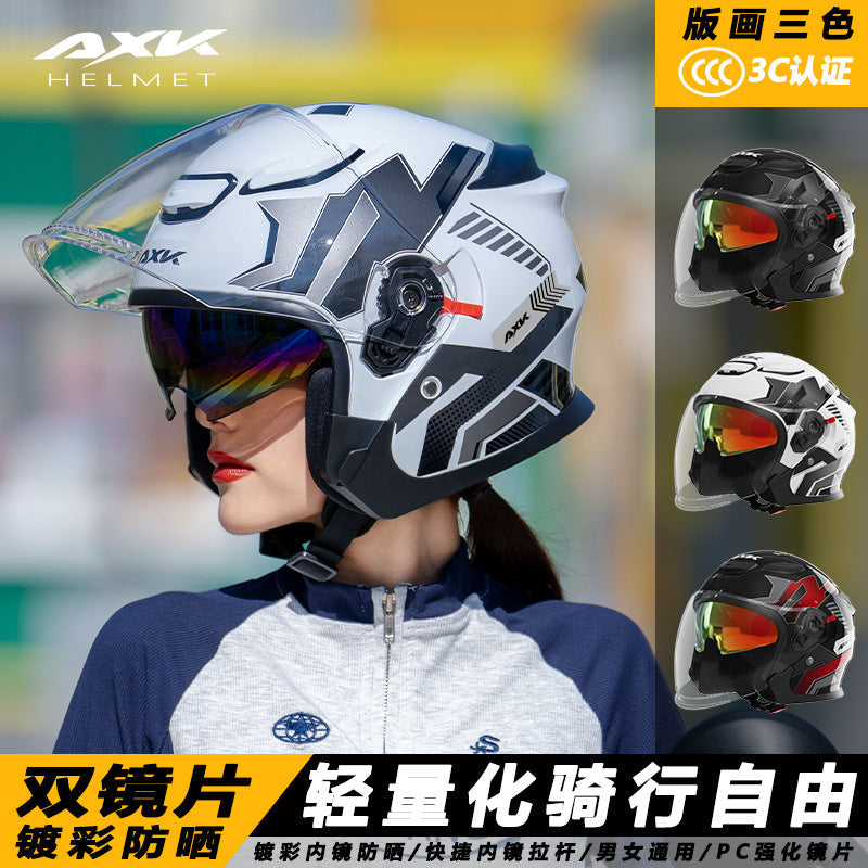 ABS 3C Certified 3/4 Motorcycle Helmet for Adult Commuting