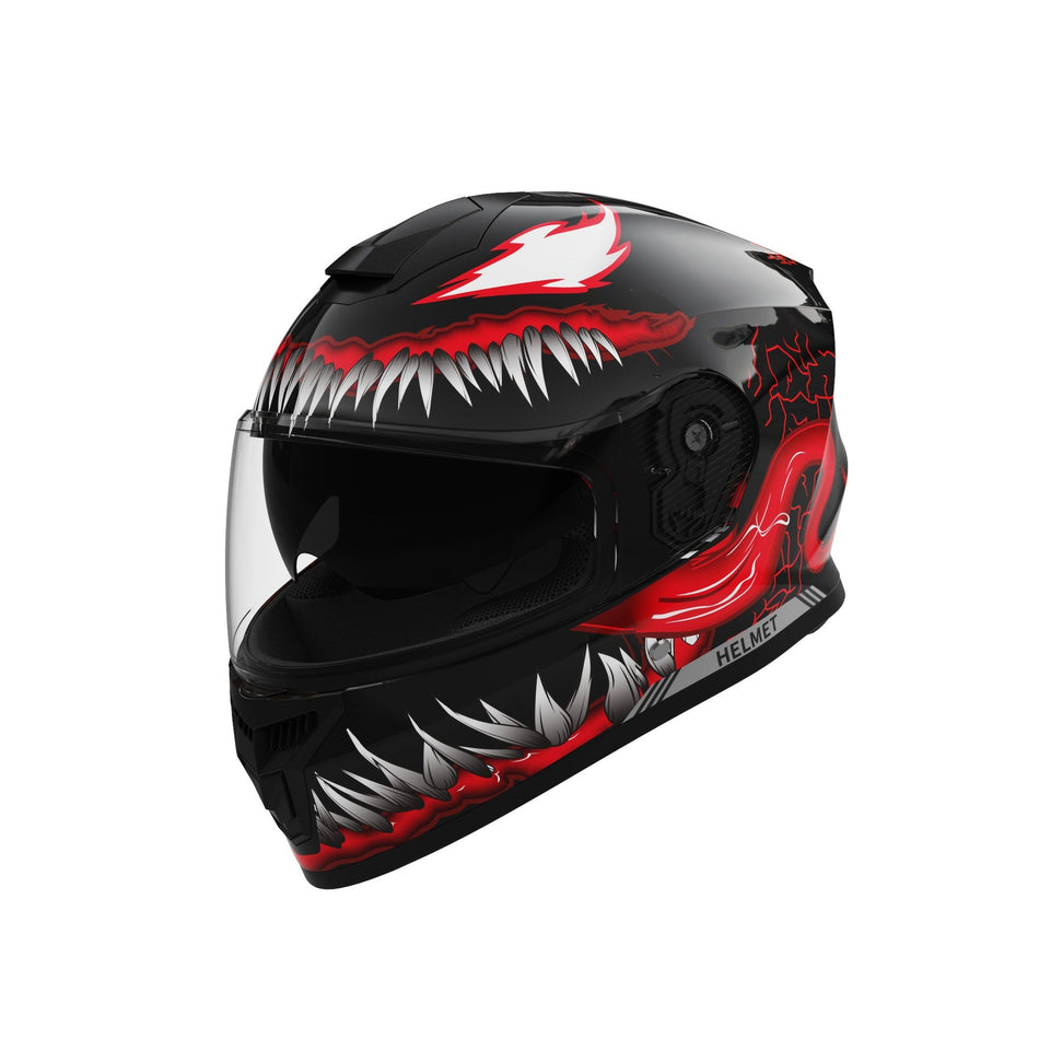ABS DOT 3C Full Face Motorcycle Helmet with Detachable Scarf