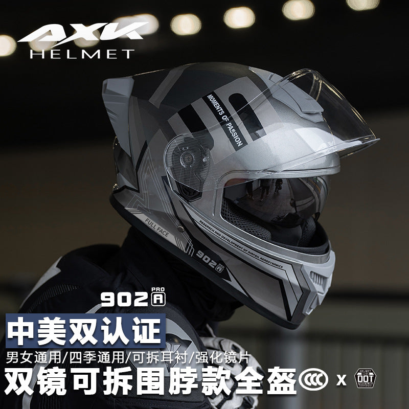 ABS 3C DOT Full Face Motorcycle Helmet with Scarf for Adults