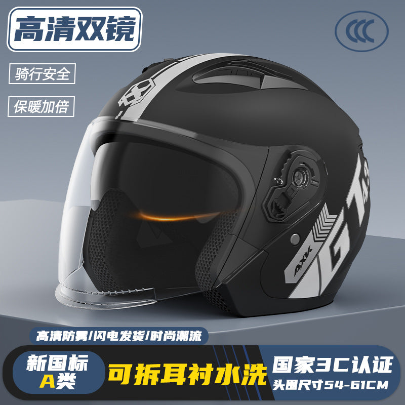 ABS 3C Certified A2 Motorcycle Helmet with HD Double Mirror