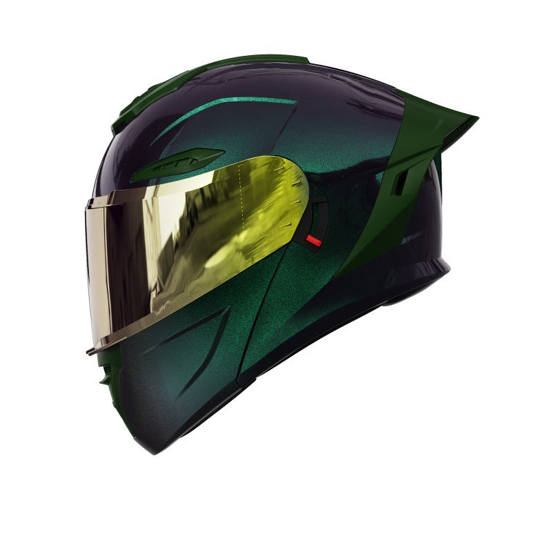 ABS 3C DOT Half Face Motorcycle Helmet with Chameleon Mirror