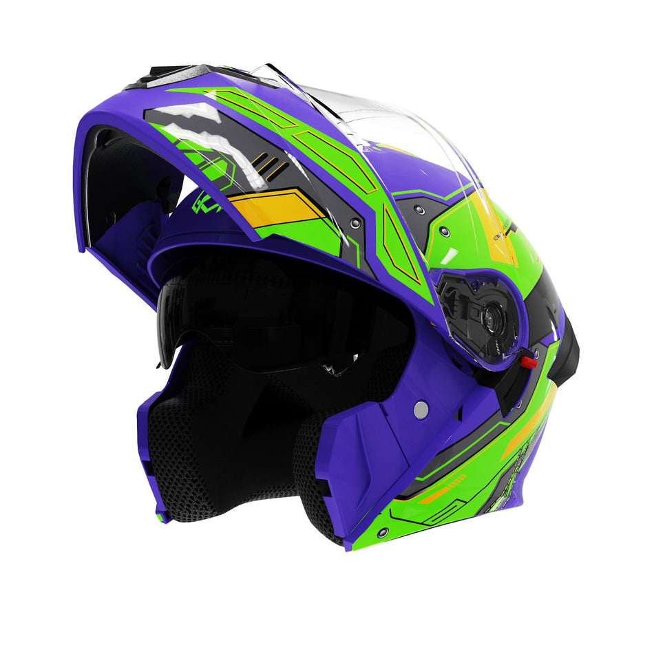 ABS 3C DOT Motorcycle Helmet with Color Lens and Scarf Options