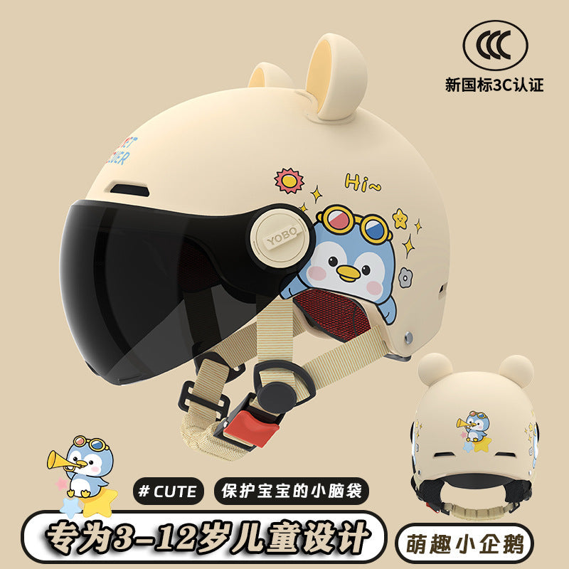 ABS 3C Certified Kids Half Helmet with Penguin Design Options