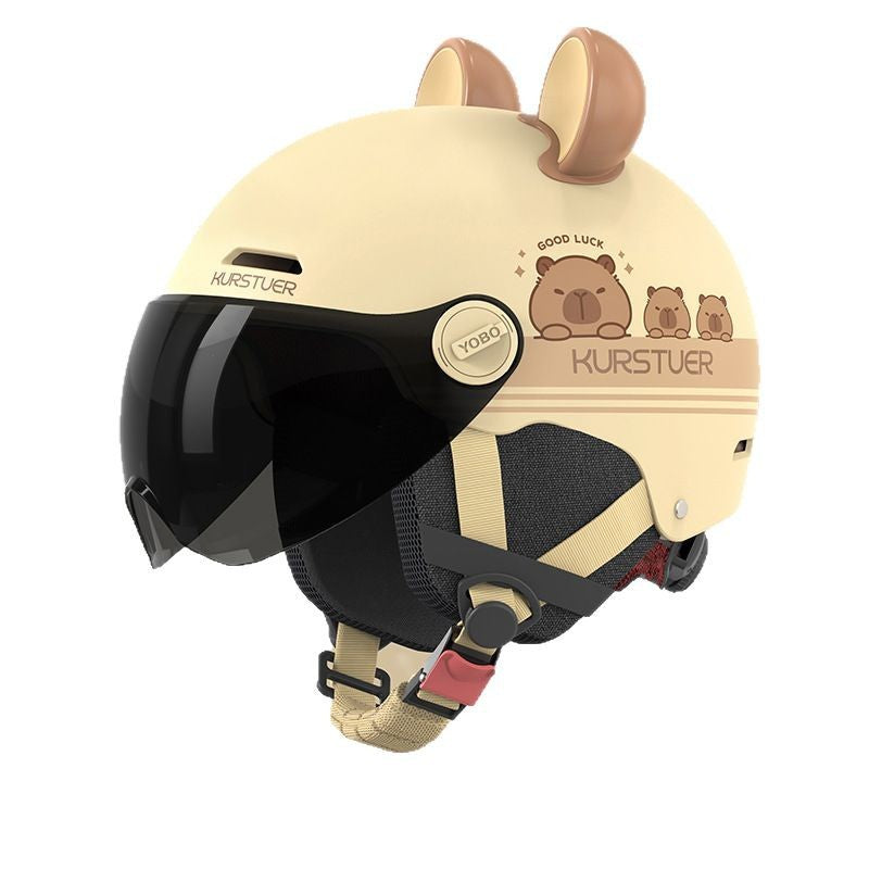 ABS 3C Certified Adult Half Helmet with Long and Short Mirror