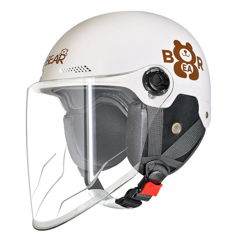 ABS 3C Certified Half Helmet with Bear Ear and Mirror Options
