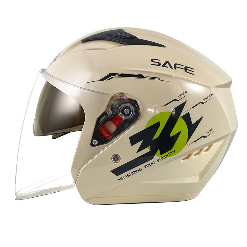 ABS 3C Winter 3/4 Helmet L009-34 with Double Mirror