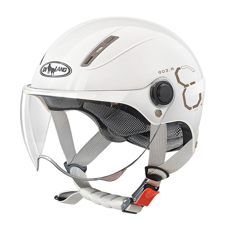 ABS 3C Half Helmet L004 with Short and Long Mirrors