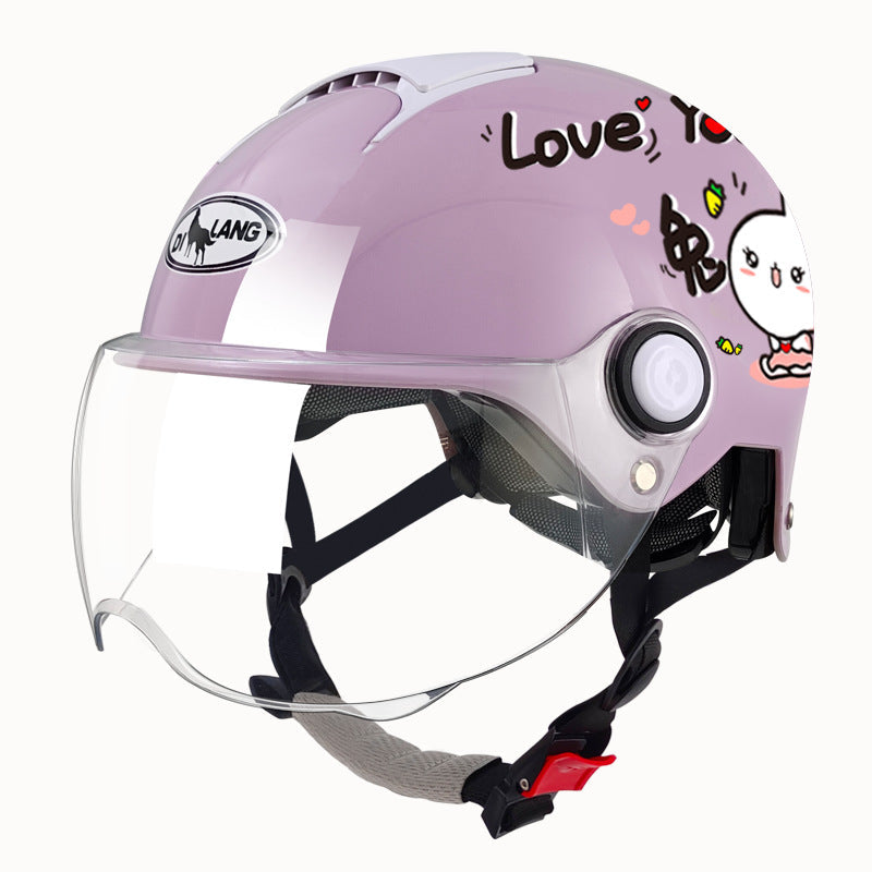 ABS 3C Certified Kids Half Helmet with Love Rabbit Design