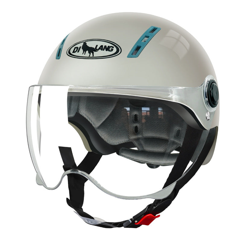 ABS 3C Motorcycle Half Helmet with Big Eyes Design and Long Lens