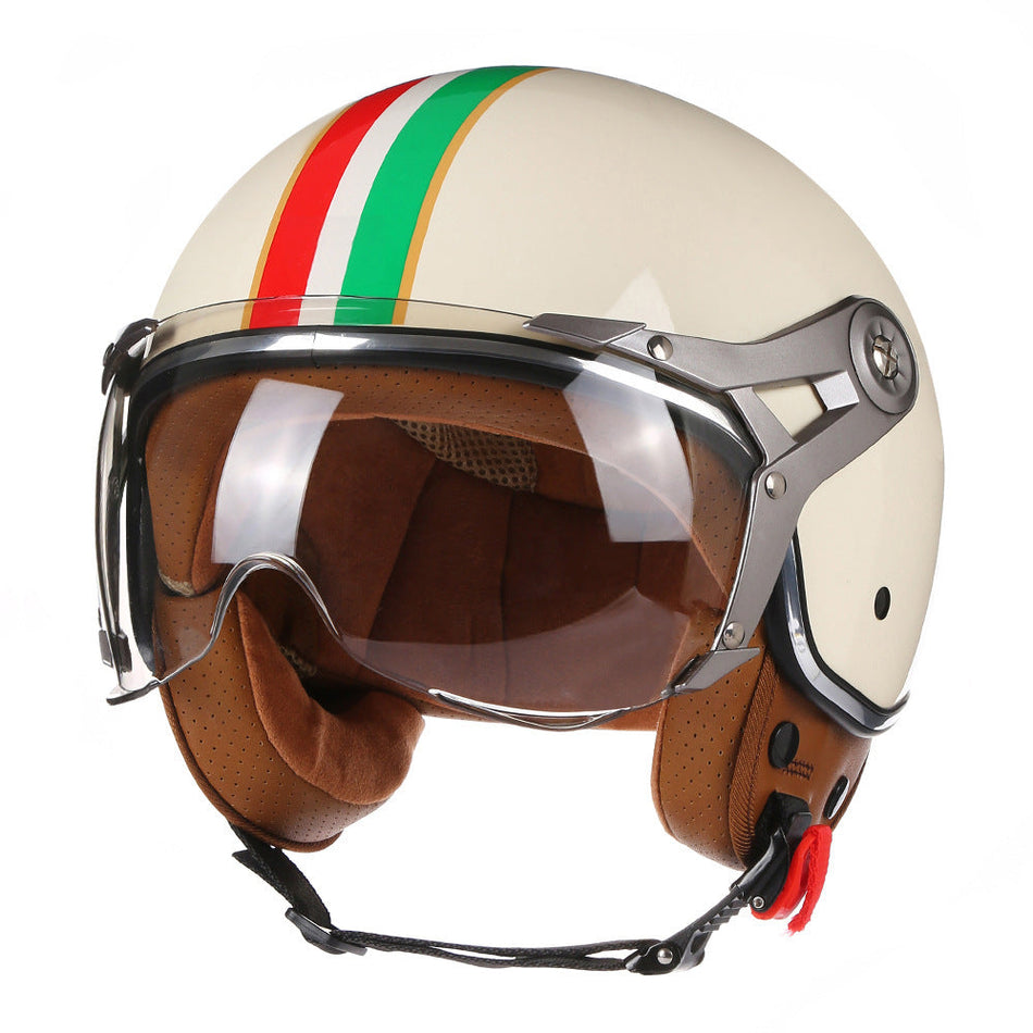 ABS 3/4 Motorcycle Helmet with Multiple Designs and Lens Options