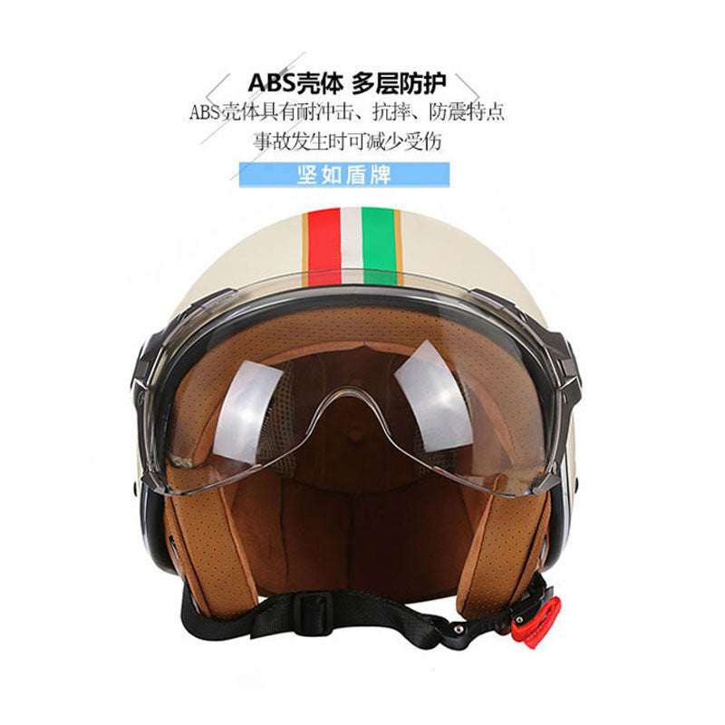 ABS 3/4 Motorcycle Helmet with Multiple Designs and Lens Options