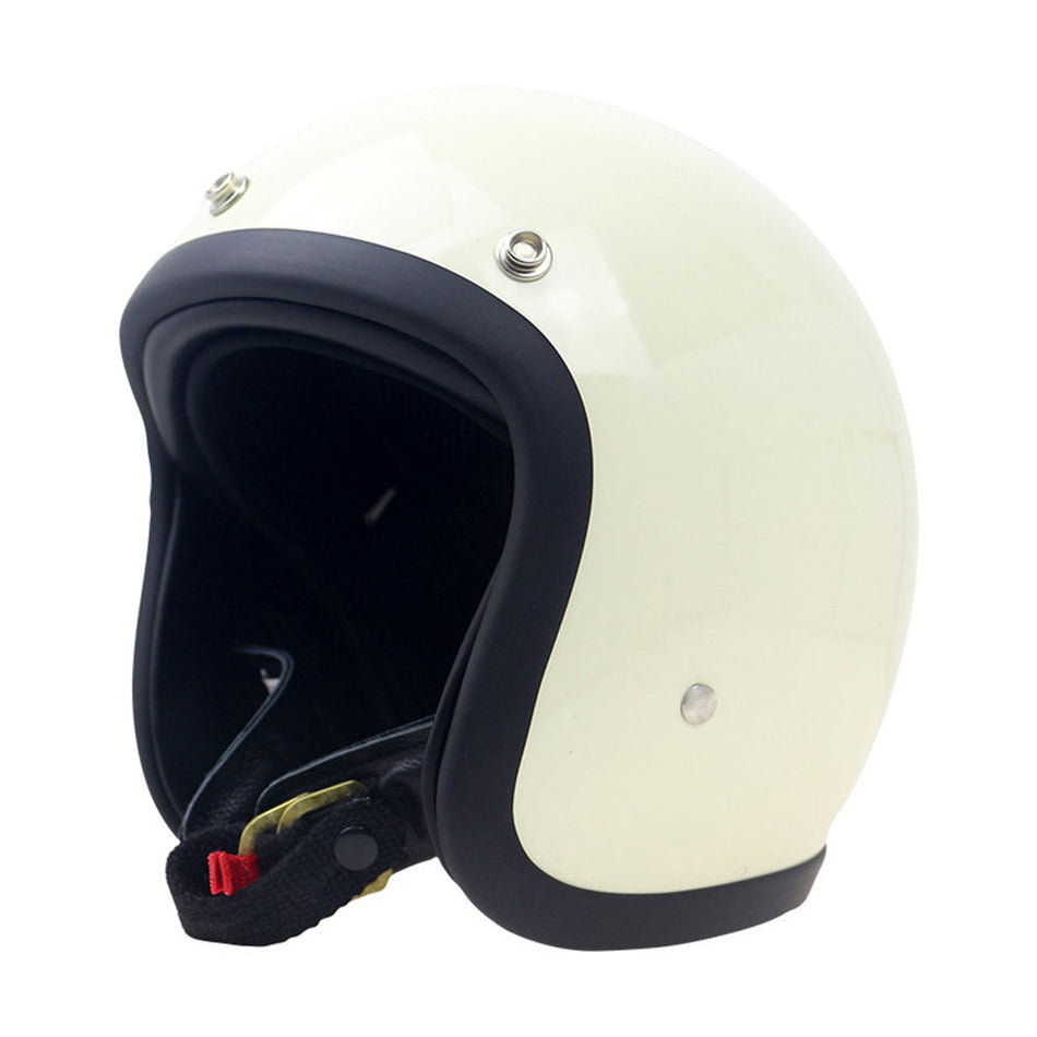 Fiberglass 3/4 Electric Motorcycle Helmet with Retro Designs