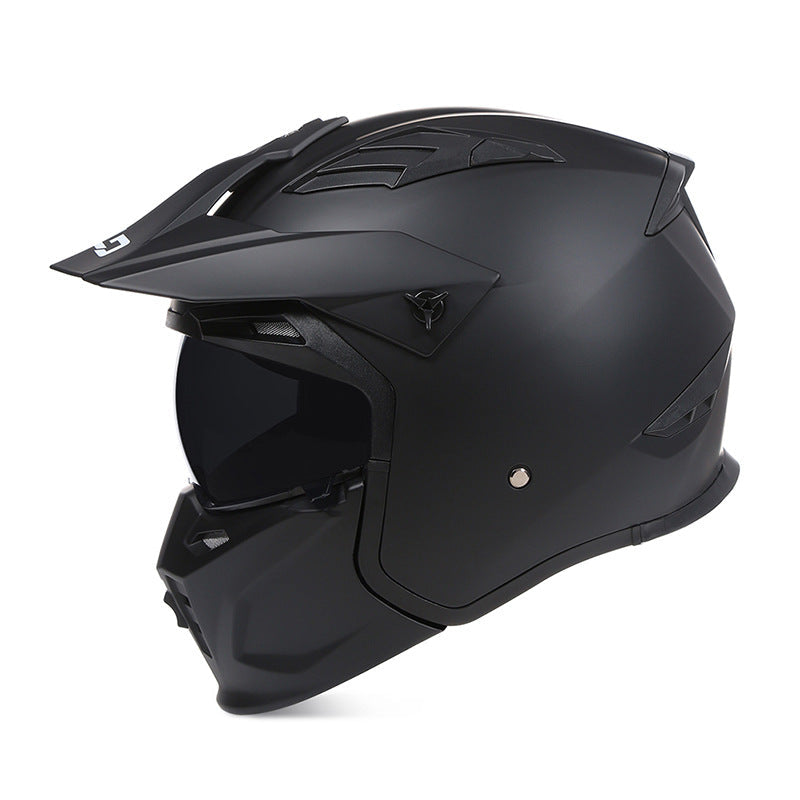 ABS DOT Full Face Motorcycle Helmet with Detachable Design