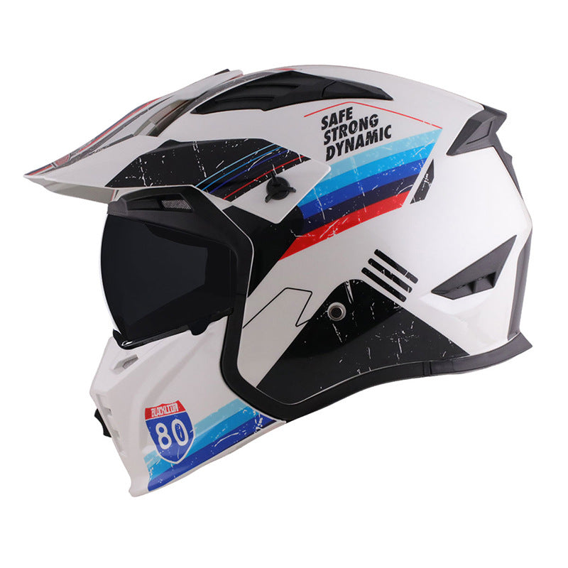 ABS DOT Full Face Motorcycle Helmet with Detachable Design