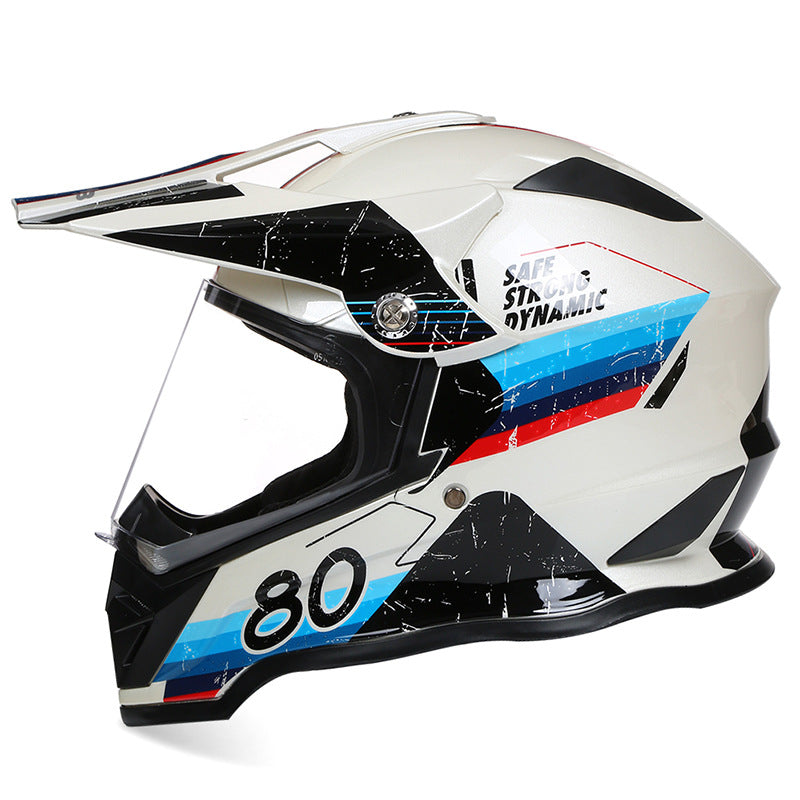 ABS DOT Off-Road Motorcycle Helmet Transparent and Brown Lenses