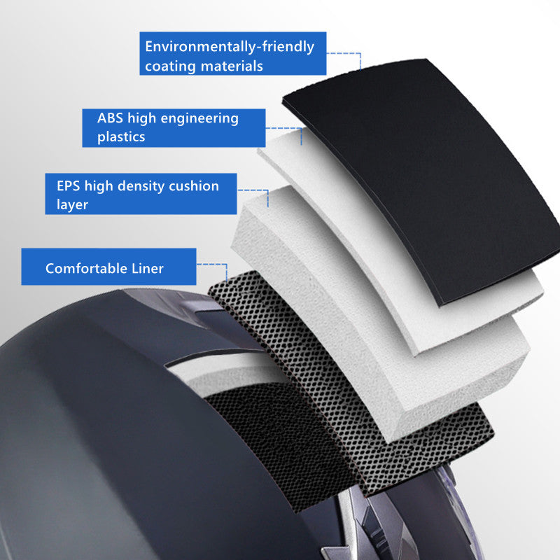 ABS 3/4 Electric Motorcycle Helmet with Dual-Lens Design