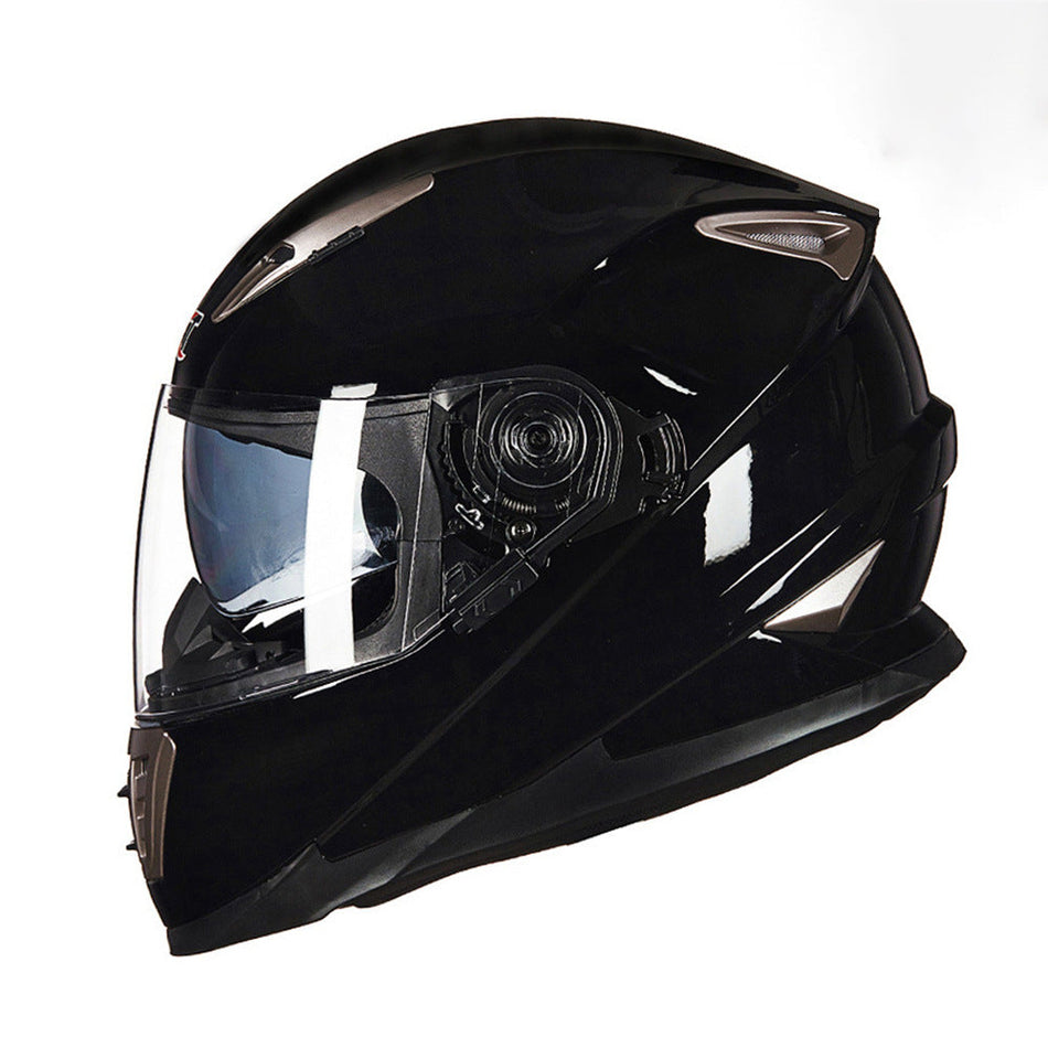 ABS Full Face Motorcycle Helmet with Dual Lens and Anti-Fog