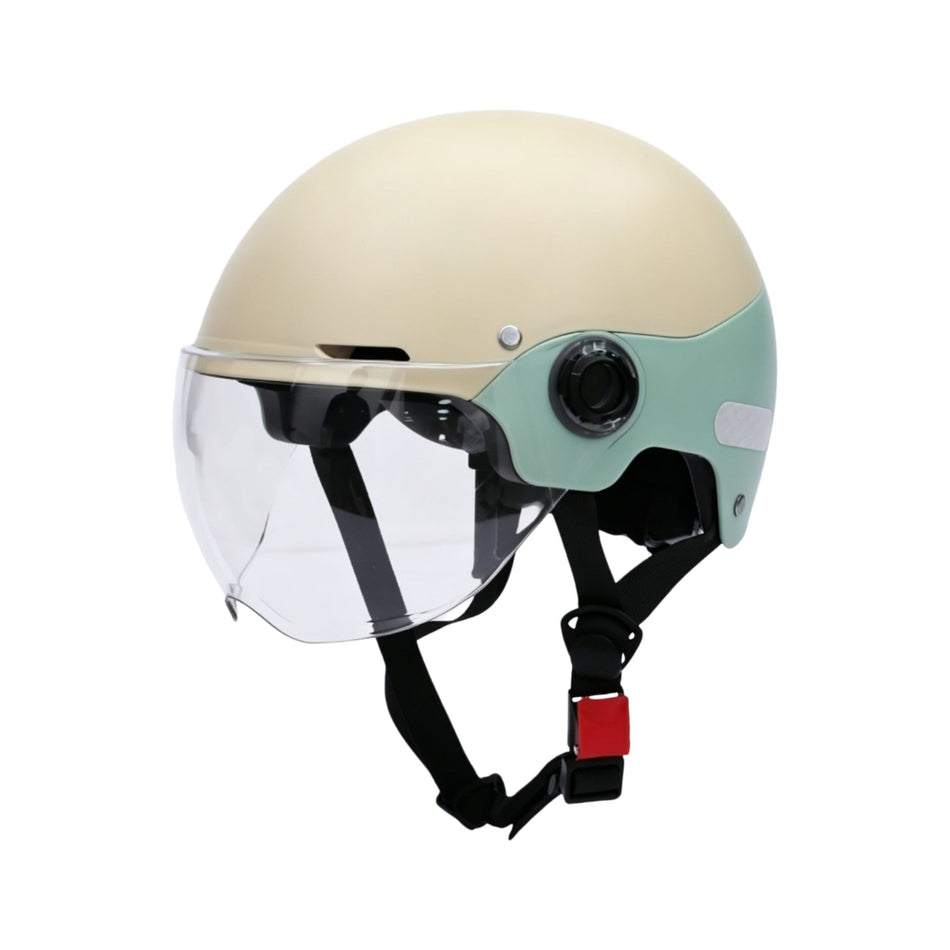 ABS 3C Half Helmet with Short and Long Mirrors, 25 Colors