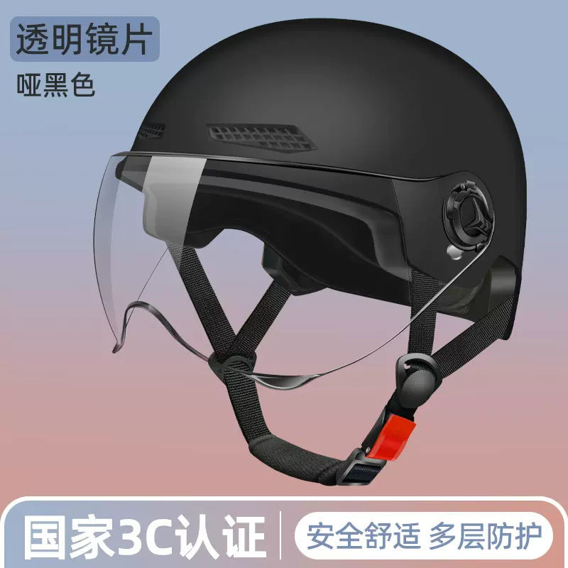 ABS 3C Certified Summer Half Helmet with Short and Long Mirrors