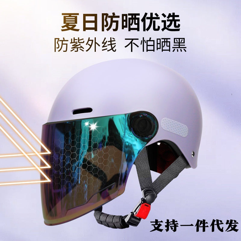 ABS 3C CY-03 Half Helmet with Anti-Fog and Sun Protection