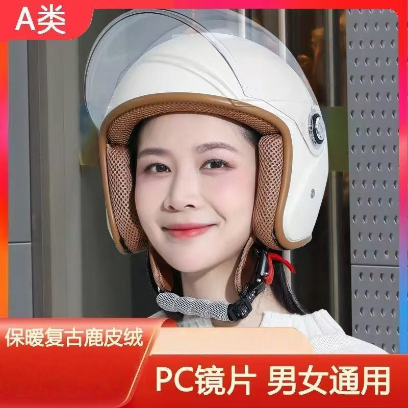 PP Half Helmet for Electric Bicycles with Cat Ear Designs