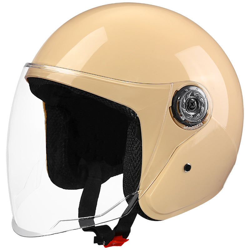 ABS 3/4 Electric Bicycle Helmet with HD and Sun Protection Lenses