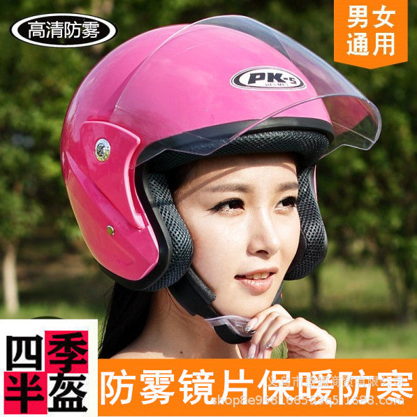 ABS Half Helmet for Electric Vehicles with HD and Tea Lens