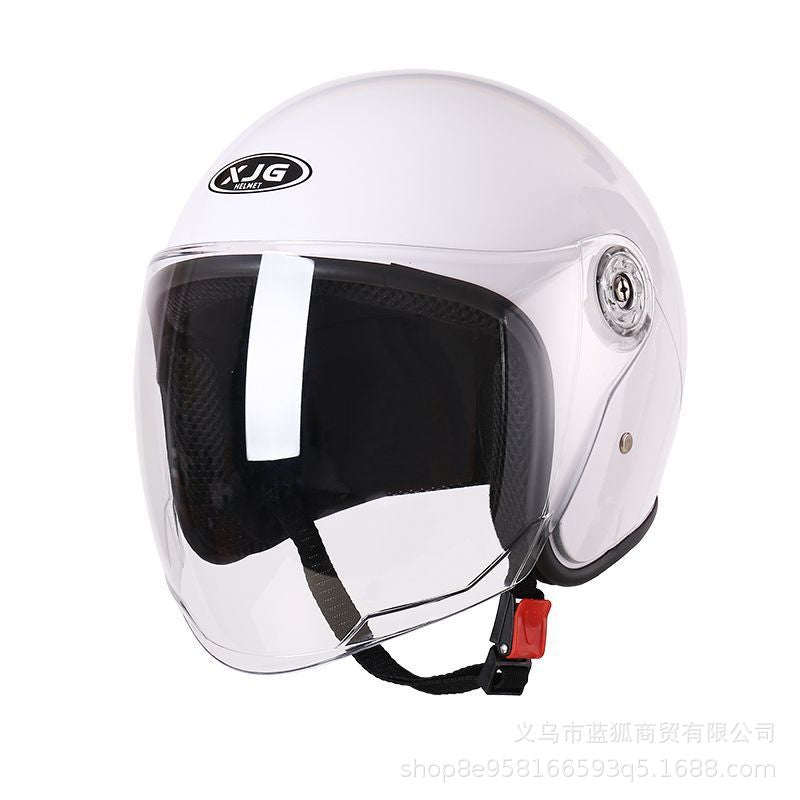ABS 3/4 Electric Vehicle Helmet with HD and Sun Protection Lenses