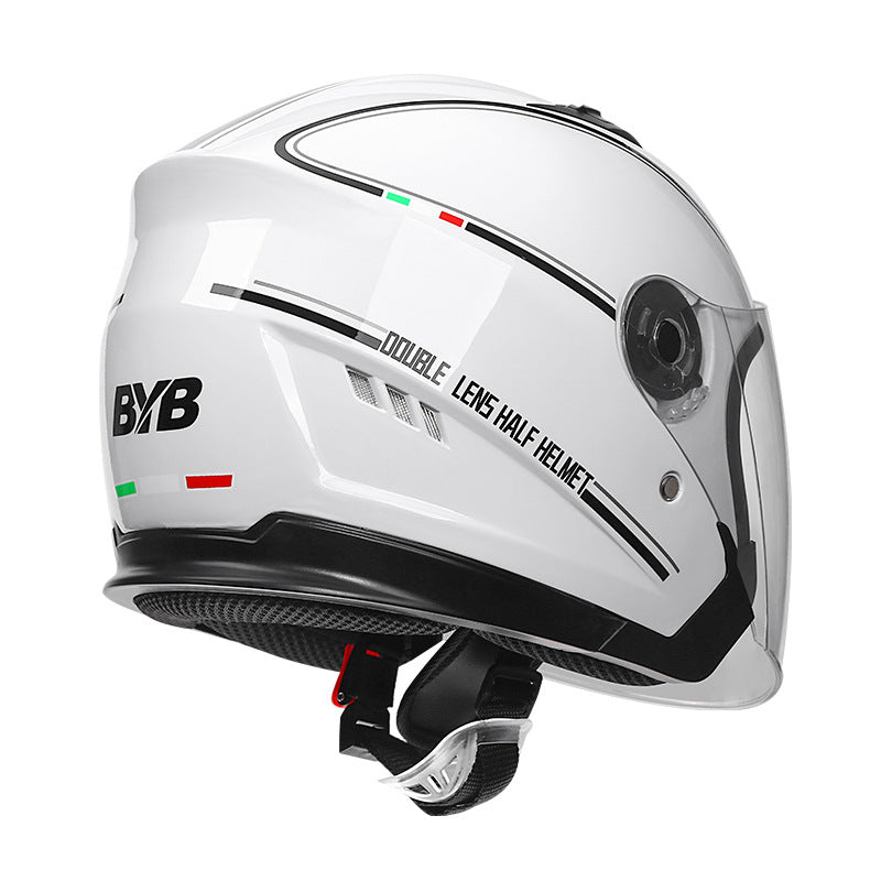 ABS 3C Half Helmet with Anti-Fog Double Lenses for Commuting