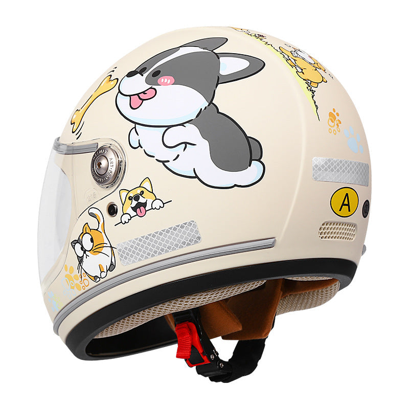 ABS Class A Kids Full Face Helmet with Anti-Fog Lens Options