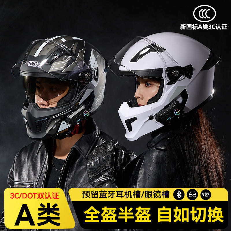 ABS 3C Full Face Motorcycle Helmet with Day and Night Lenses