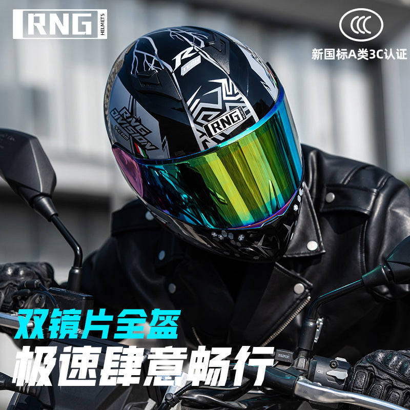 ABS 3C RNG BY-168 Motorcycle Helmet with Double Lens