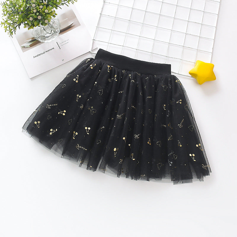 Girls' Floral Princess Dance Skirt