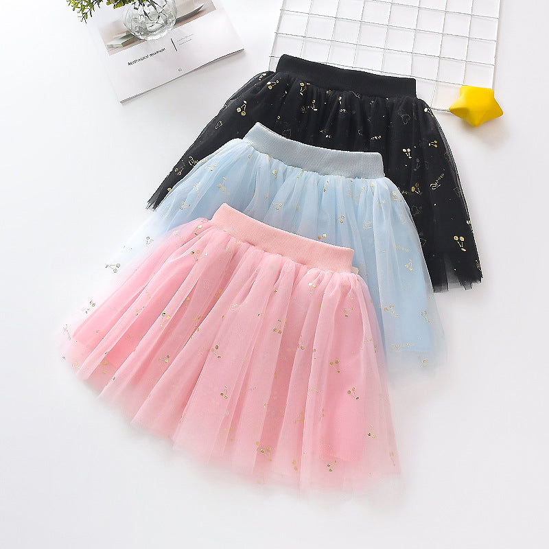 Girls' Floral Princess Dance Skirt
