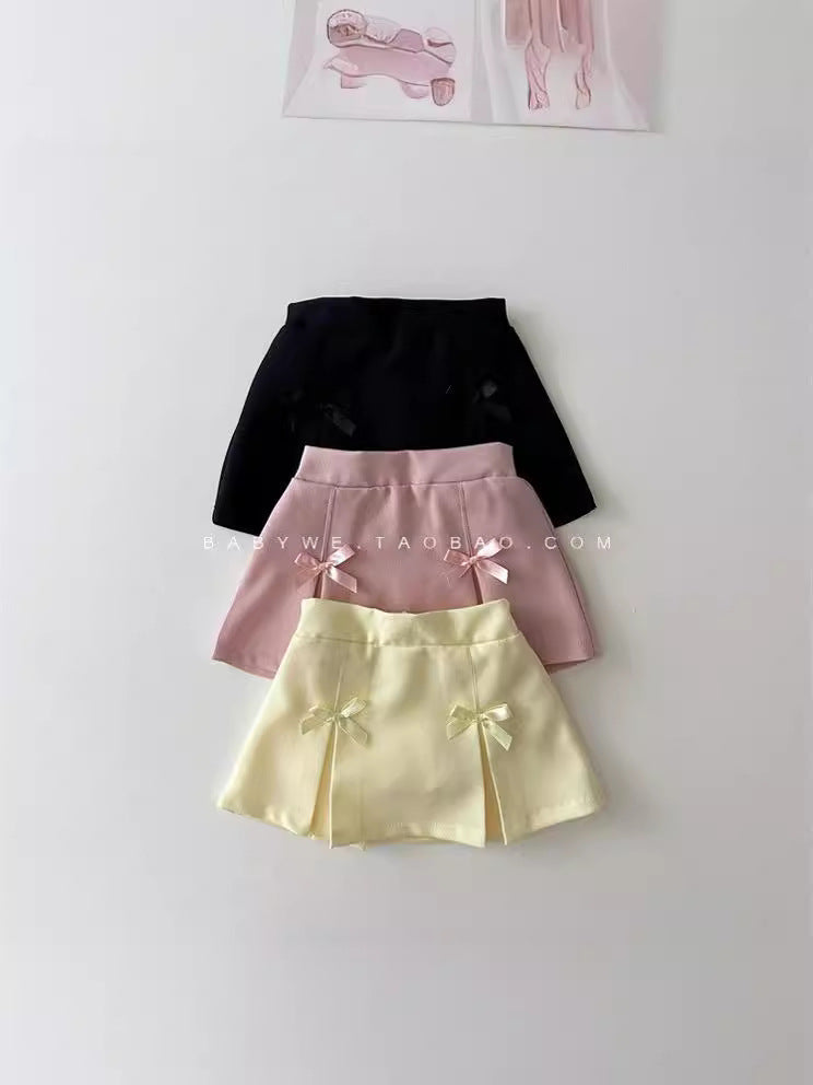 Girls' High-Cotton Korean Pleated Skirt