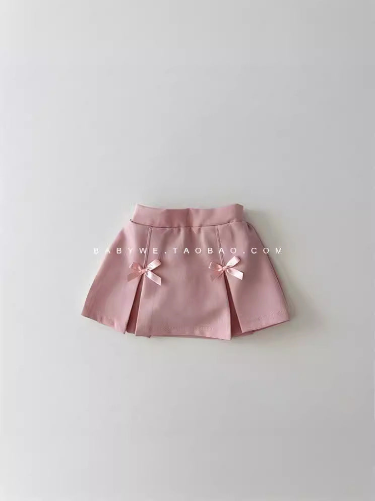 Girls' High-Cotton Korean Pleated Skirt