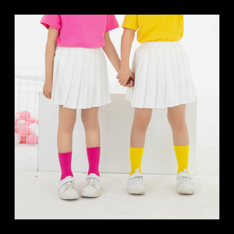 Girls' Cotton Blend Pleated Suit Skirt